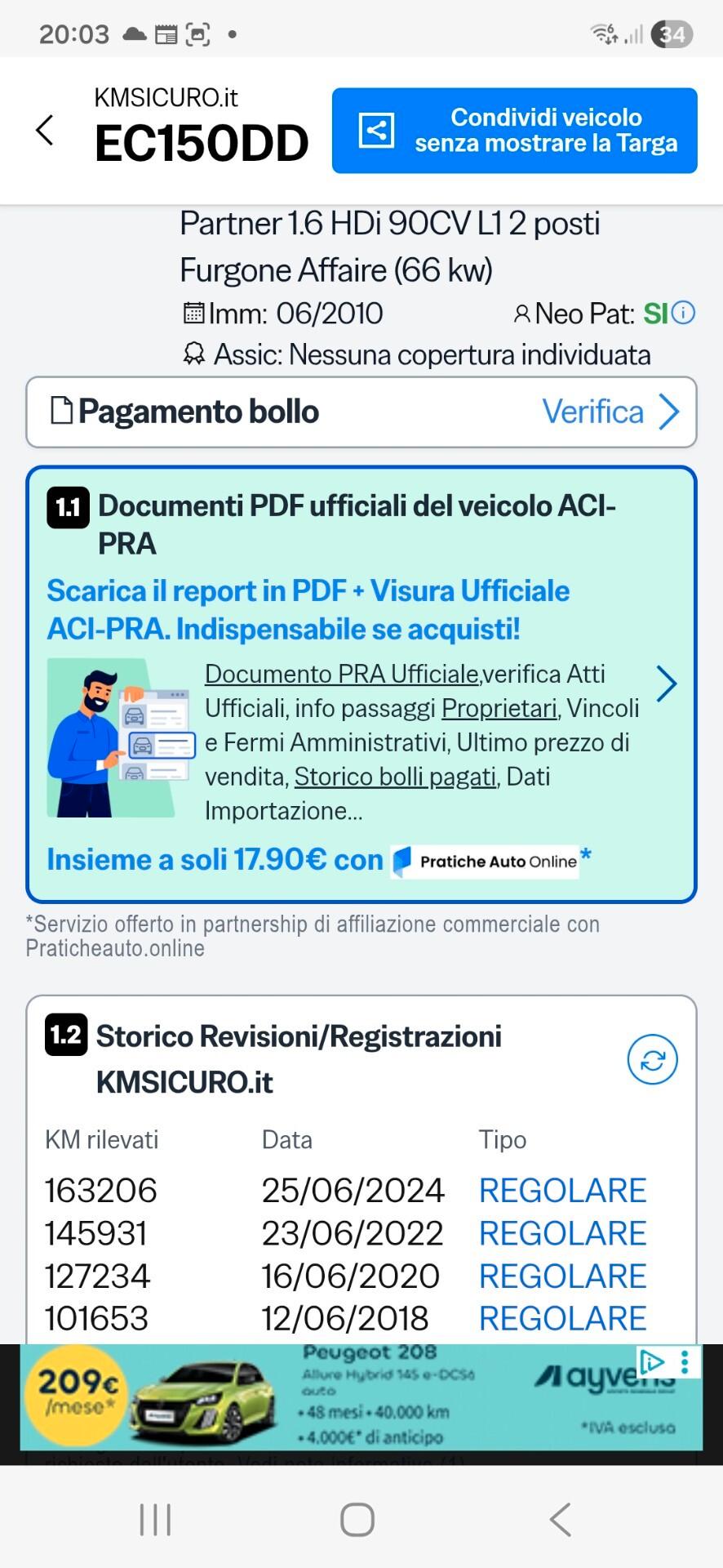 Peugeot Partner 1.6 HDi 90cv vista provata piaciuto