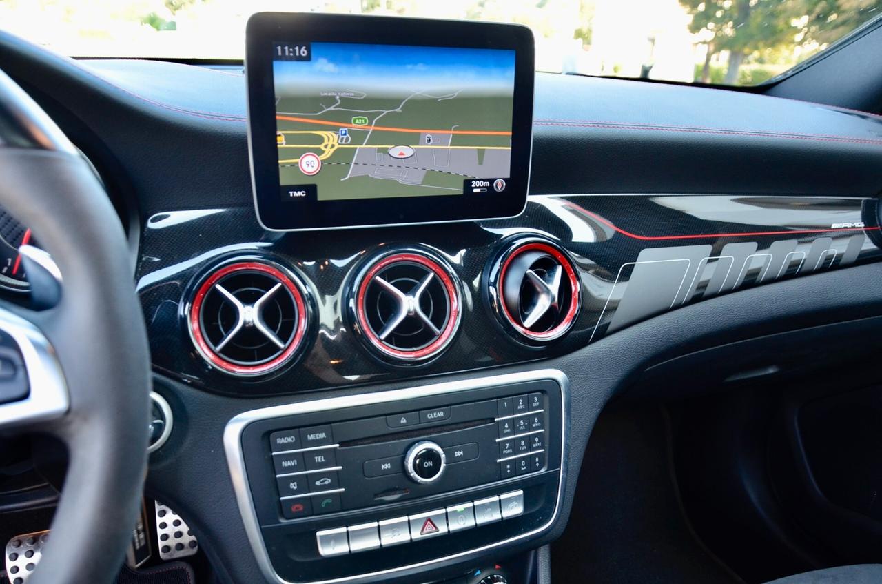 MERCEDES-BENZ CLA AMG 45 4MATIC 381cv AUTO, UFF ITALIANA, EURO 6B, TETTO, NIGHT PACK, SCARICO PERFORMANCE, PERMUTE