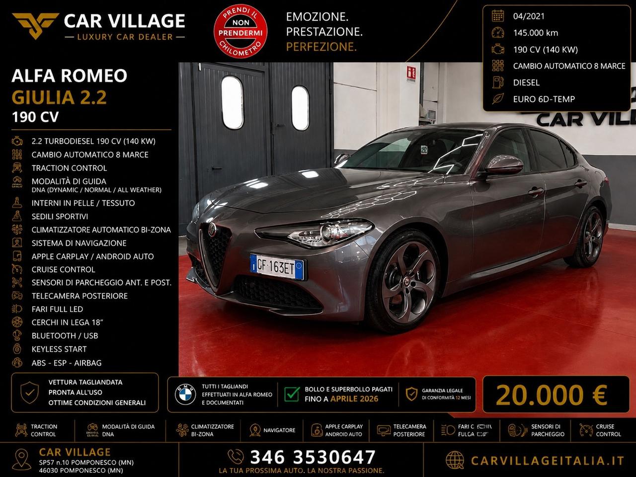 Alfa Romeo Giulia 2.2 Turbodiesel 190cv