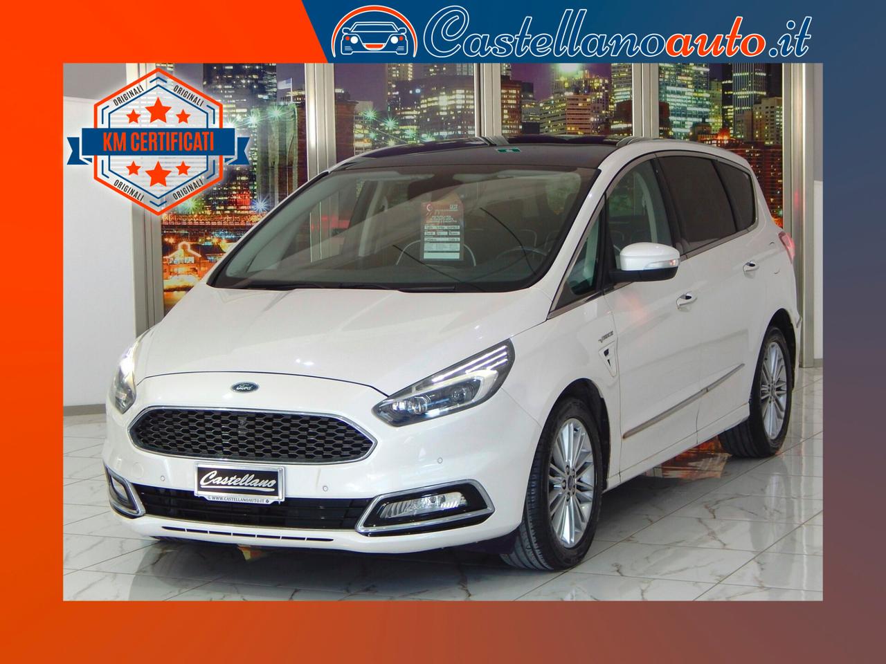 Ford S-Max 2.0 TDCI Vignale 7P. TETTO-NAVI-PELLE-PARK-LED