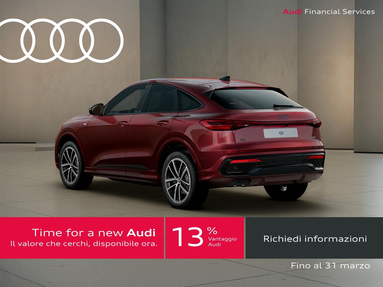 Audi Q5 sportback 2.0 tdi mhev+ s line edition quattro 204cv s-tronic