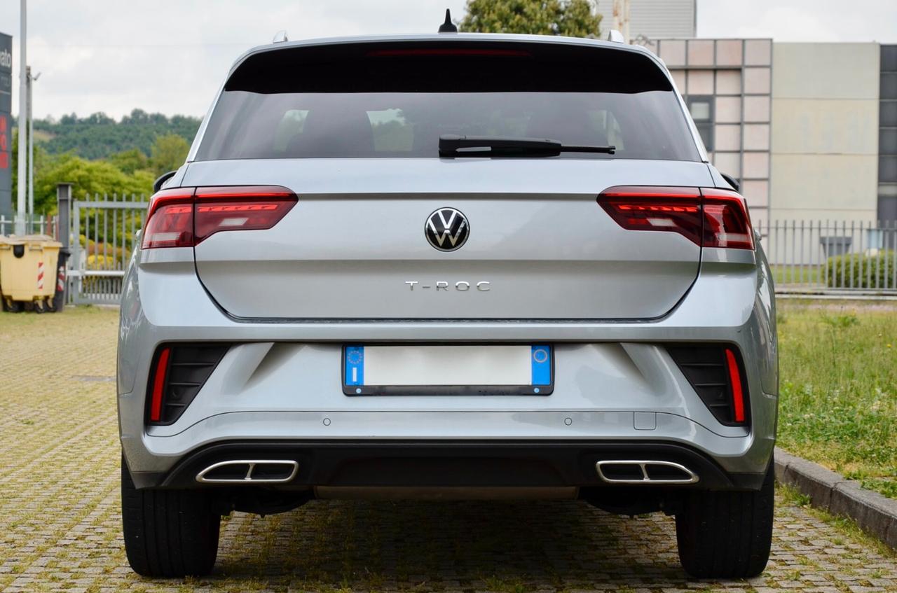 VOLKSWAGEN T-ROC 1.5 TSI R-LINE 150cv DSG, UNICOPROPRIETARIO, GAR. VW 12/27, SERVICE 5/26, UFF ITALIANA, FARI LED, APPLE ANDROID, PERMUTE