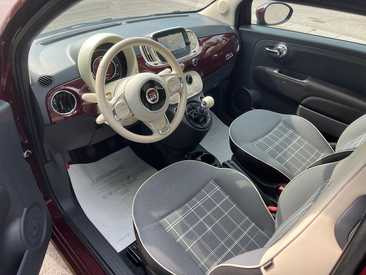 Fiat 500 1.2 Lounge TFT NAVIGATORE SENSORI R16