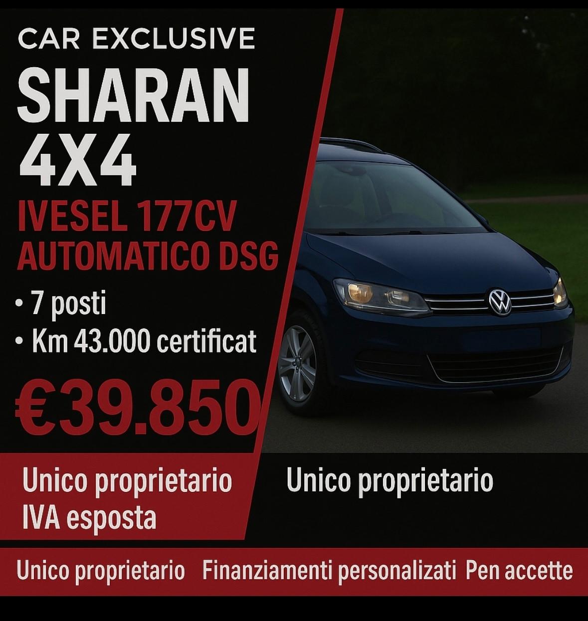 Volkswagen Sharan 2.0 TDI 177 CV SCR DSG 4MOT.Executive BlueMot.Tech.