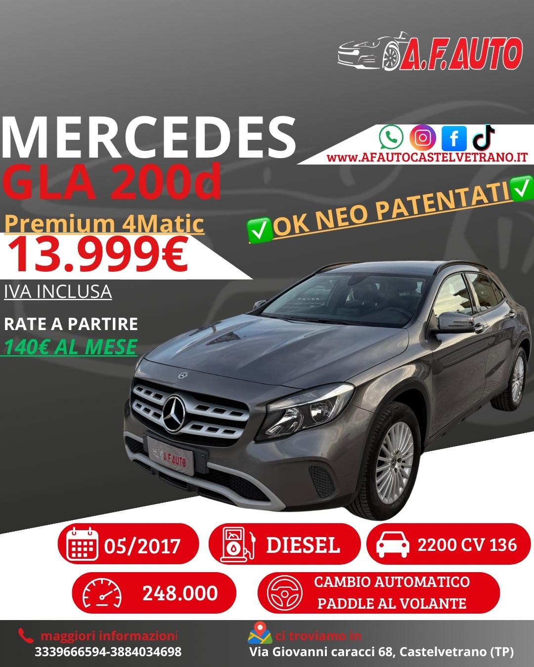 Mercedes-benz GLA 200 d Automatic 4Matic Premium