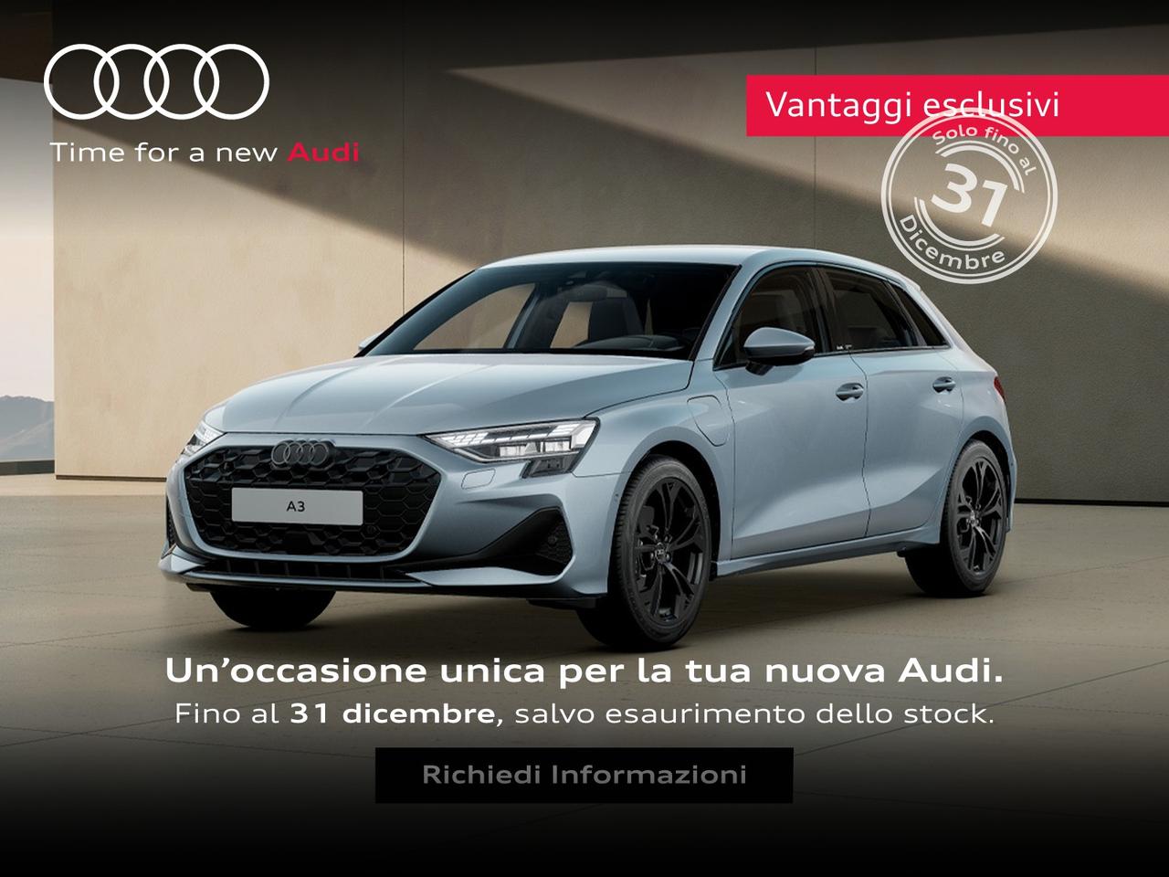 Audi A3 sportback 1.5 tfsi e business advanced 204cv s-tronic