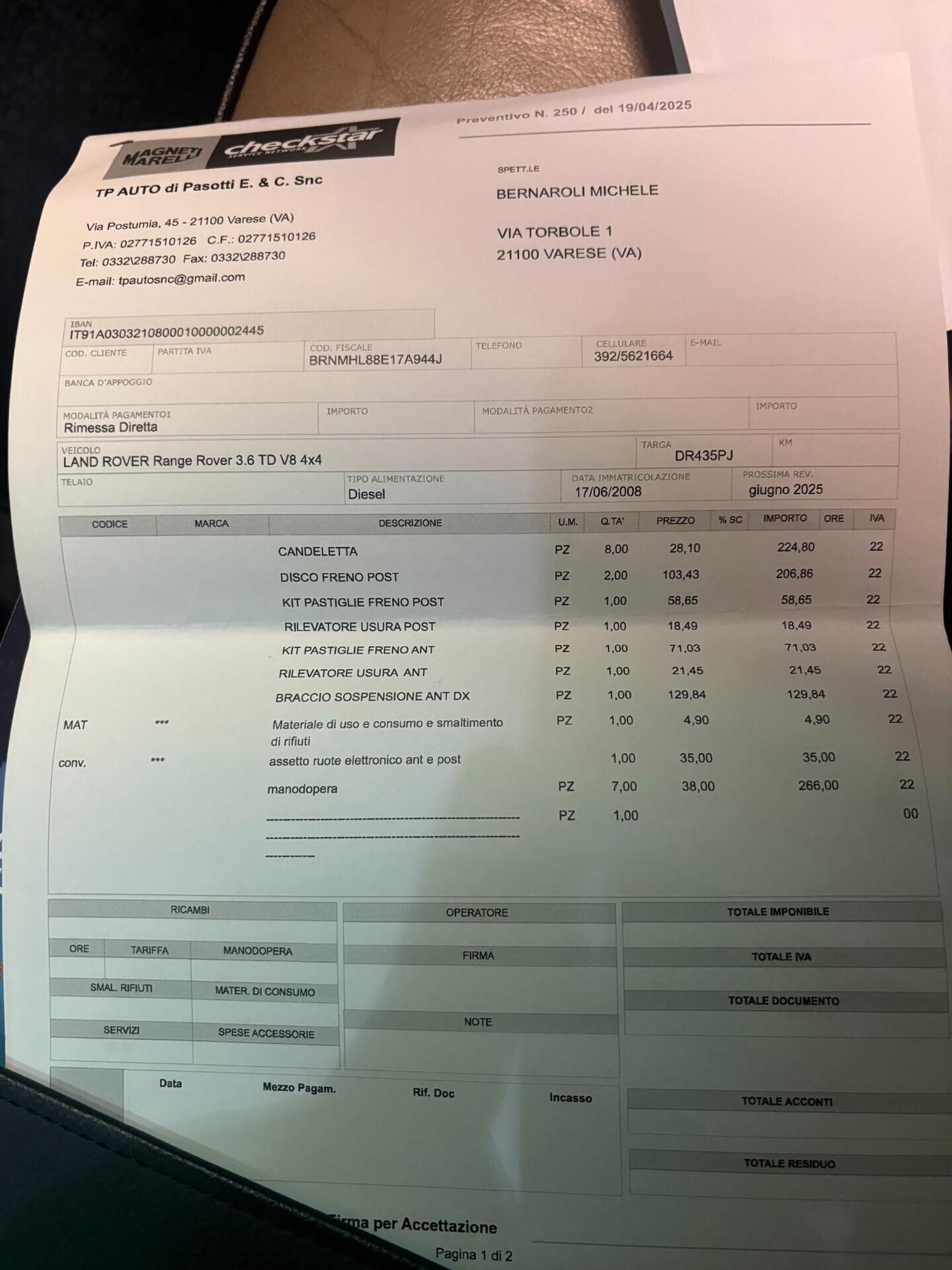 Land Rover Range Rover 3.6 tdV8 Vogue auto*GANCIO TRAINO *