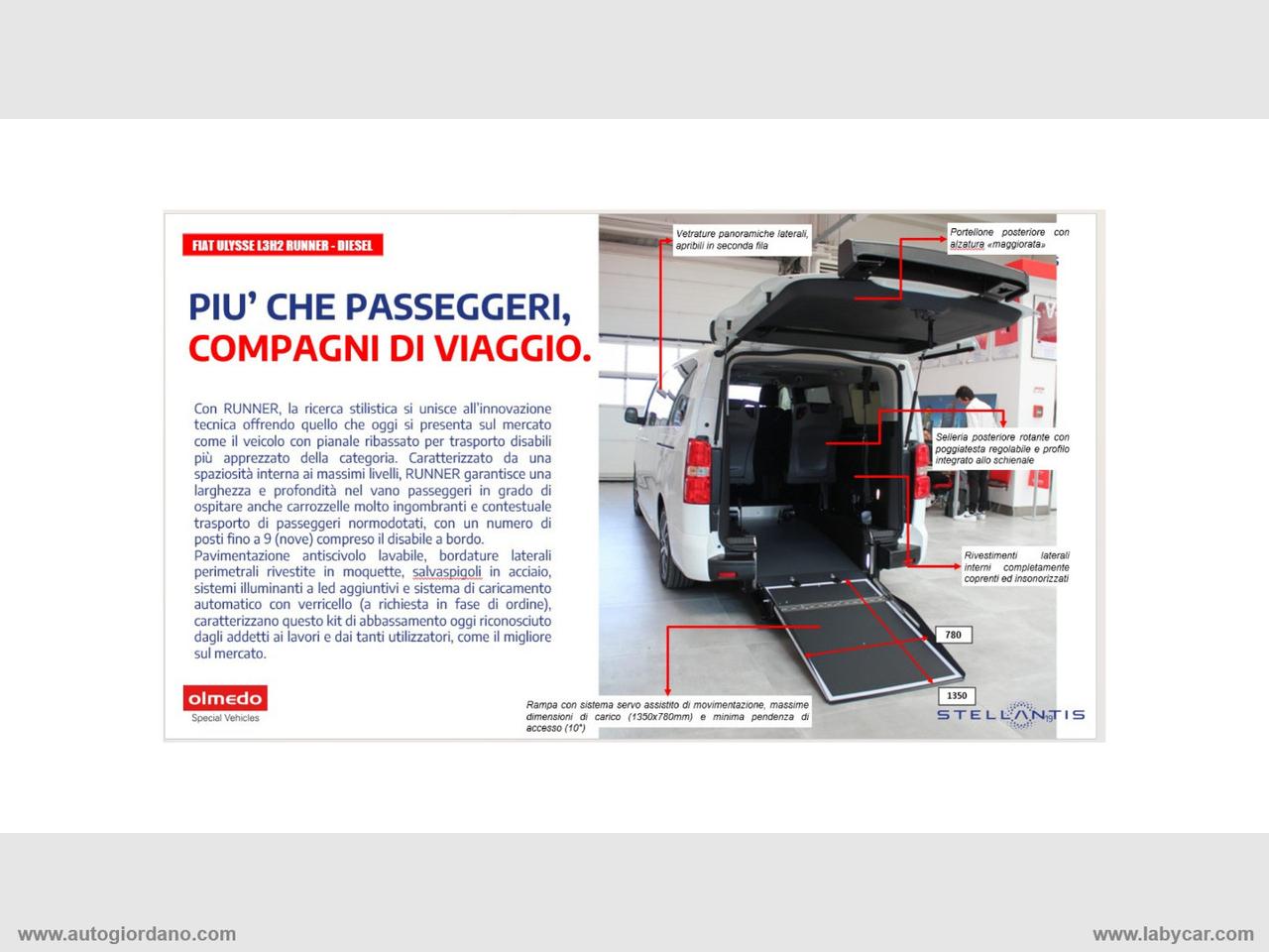 FIAT Ulysse 2.0 BlueHDi 180 CV AT8 L3 Combi OLMEDO RUNNER 8POSTI + 1