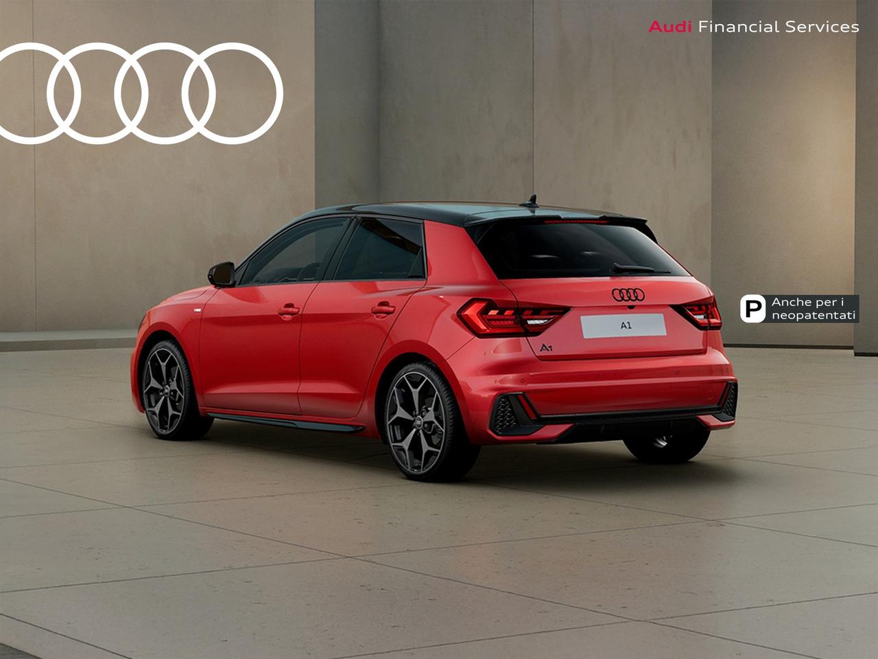 Audi A1 sportback 30 1.0 tfsi identity black 116cv s-tronic