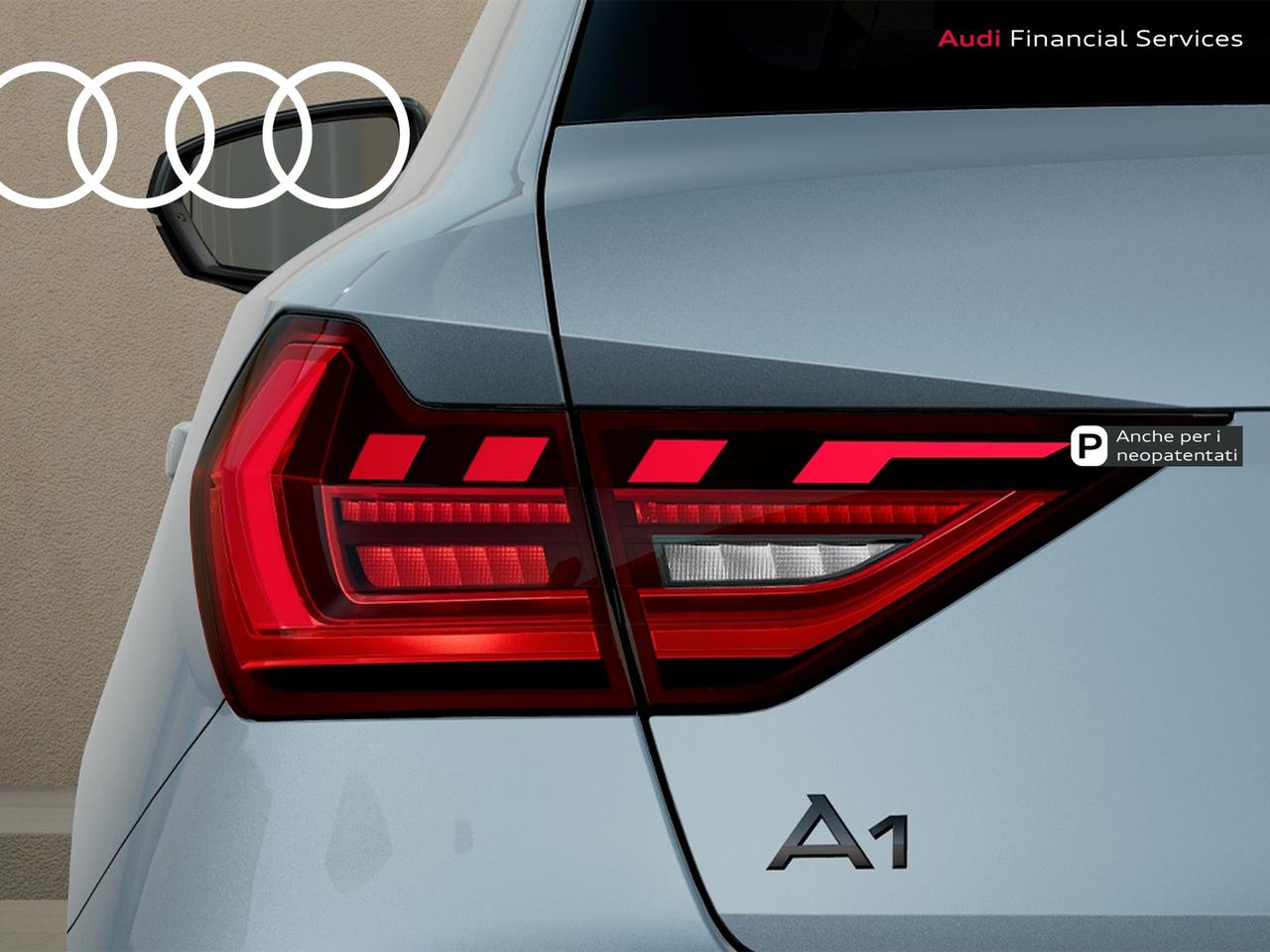 Audi A1 sportback 30 1.0 tfsi identity black 116cv s-tronic