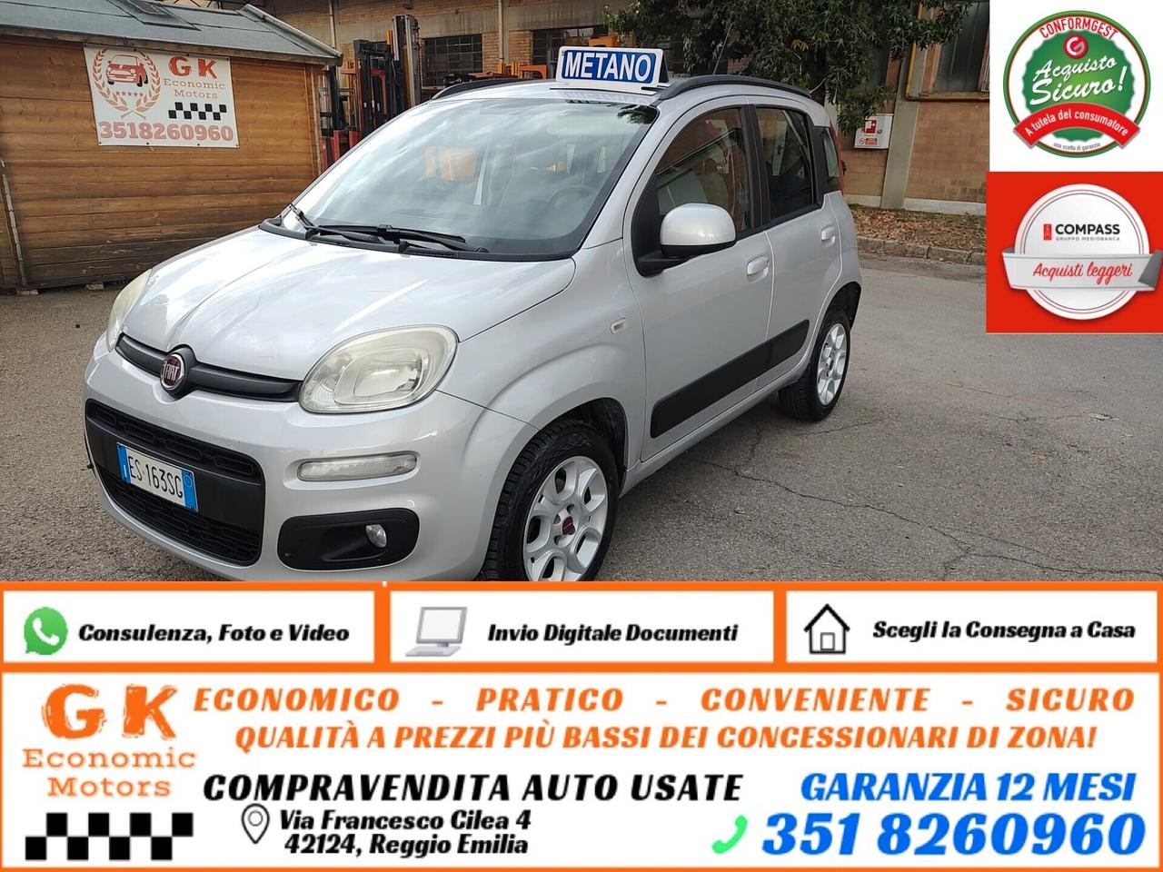 Fiat Panda 0.9 TwinAir Turbo Natural Power Easy, OK NEOPATENTATI, GARANZIA L.12 MESI