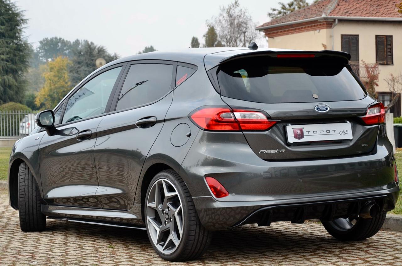 FORD FIESTA 1.0 ECOBOOST HYBRID ST-LINE 125cv, UNICOPROPRIETARIO, SERVICE FORD, EURO 6D, SCARICO, FARI LED, APPLE ANDROID, 18", PERMUTE