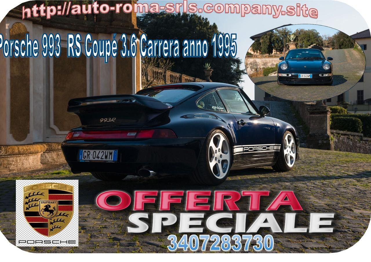 Porsche 993 Carrera Kit R Original – Black Friday 128.000.00Condizioni da collezione !!Finanzio Fini a 180 Mesi Ant 0 rata 2000 mese!!