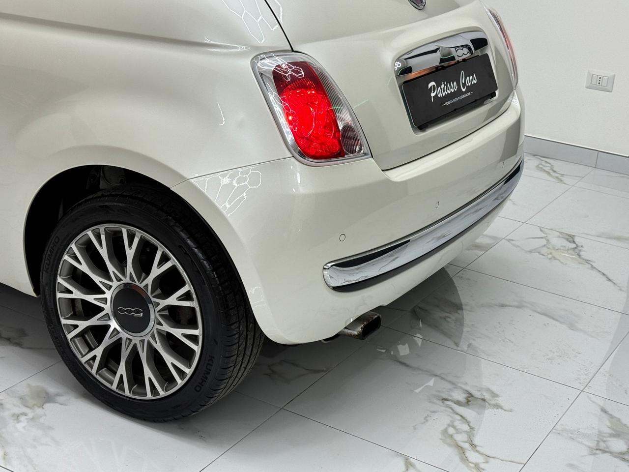 Fiat 500 1.4 16V Lounge Pelle rossa Bianco perla