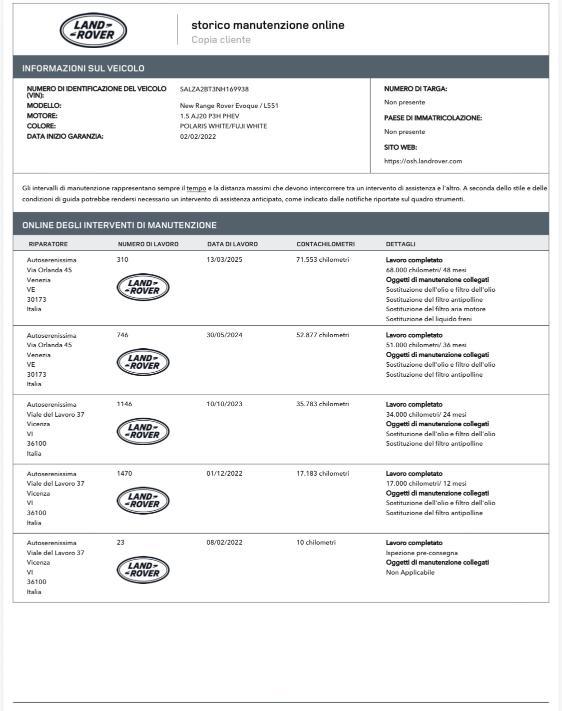 Land Rover Range Rover Evoque 1.5 i3 Phev S AWD Auto UNIPROP IVA ESPOSTA