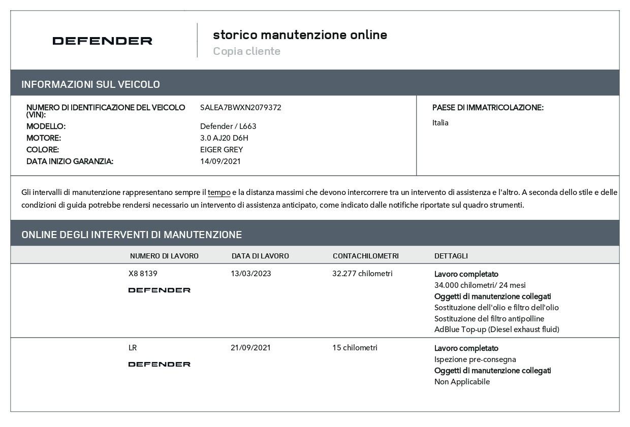 LAND ROVER Defender 110 3.0d i6 mhev S awd 250cv auto AIR SUSPENSION+PELLE