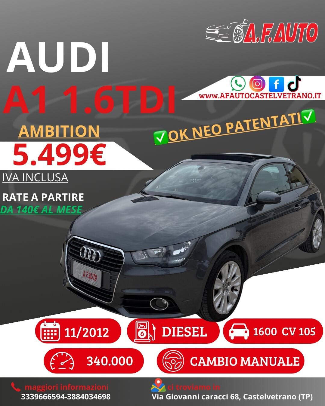 Audi A1 1.6 TDI 105 CV Ambition