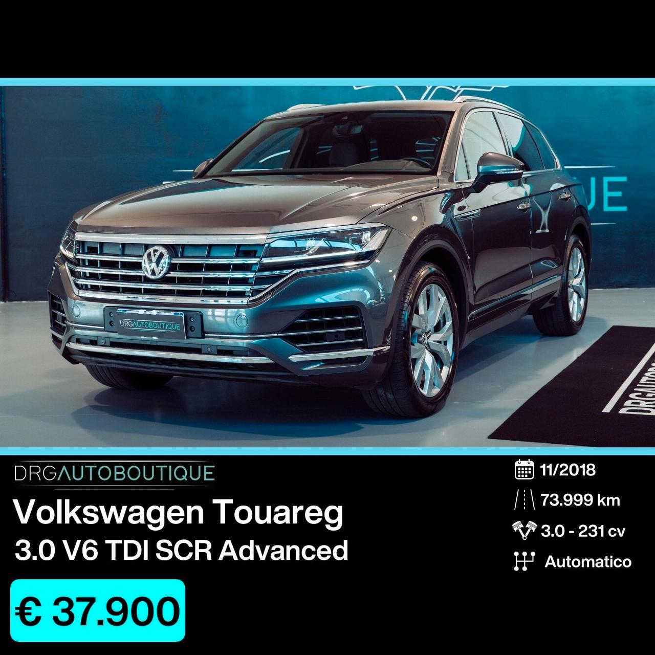 Volkswagen Touareg 3.0 V6 TDI SCR Advanced /SOSP PNEUM/4 RUOTE STERZ