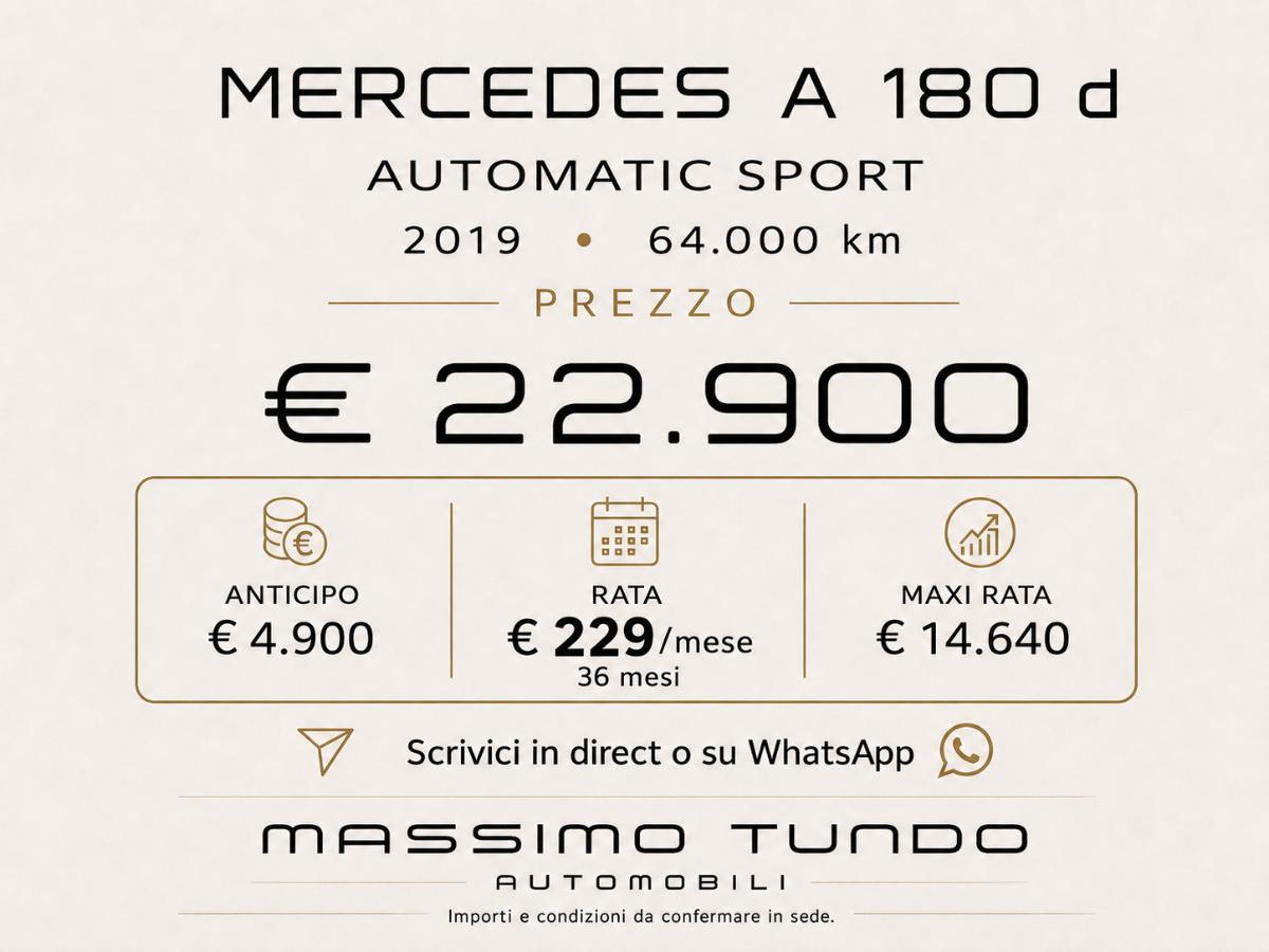 MERCEDES A 180 d Automatic Sport
