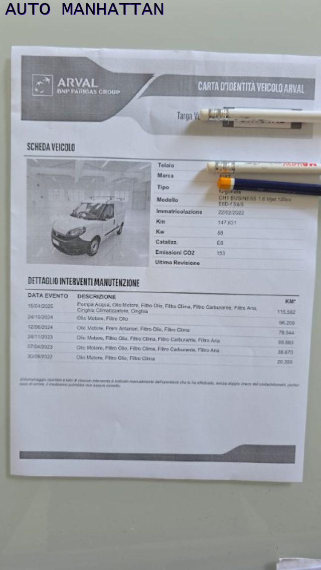 FIAT Doblo Doblò 1.6 MJT 120CV CON INVERTER E SCAFFALI