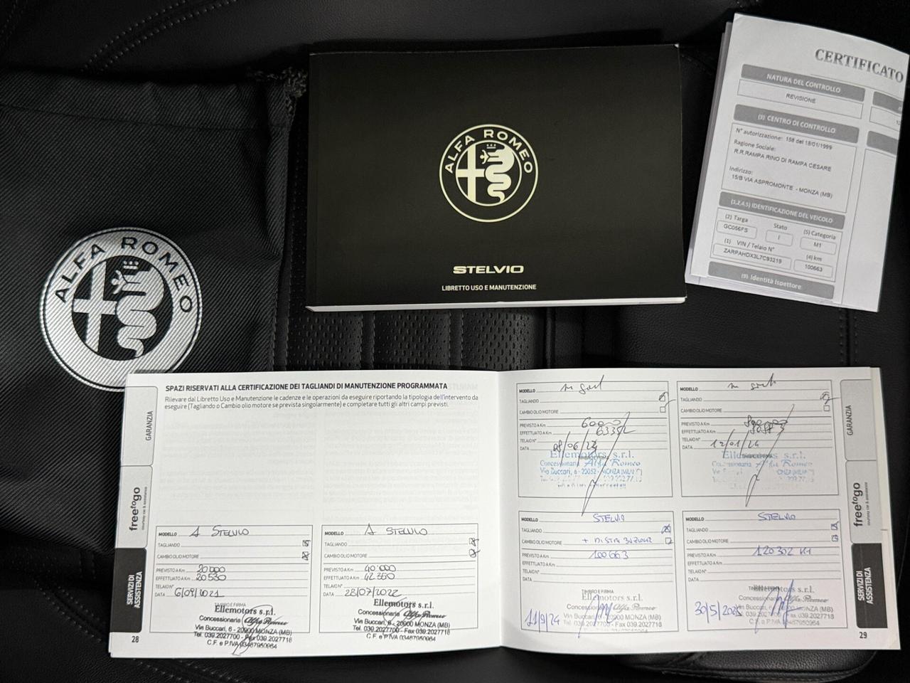 Alfa Romeo Stelvio 2.2 TD 210 CV VELOCE Q4 TAGLIANDI DISTRIBUZIONE ESEGUITA GOMME NUOVE UNICO PROPRIETARIO PERFETT