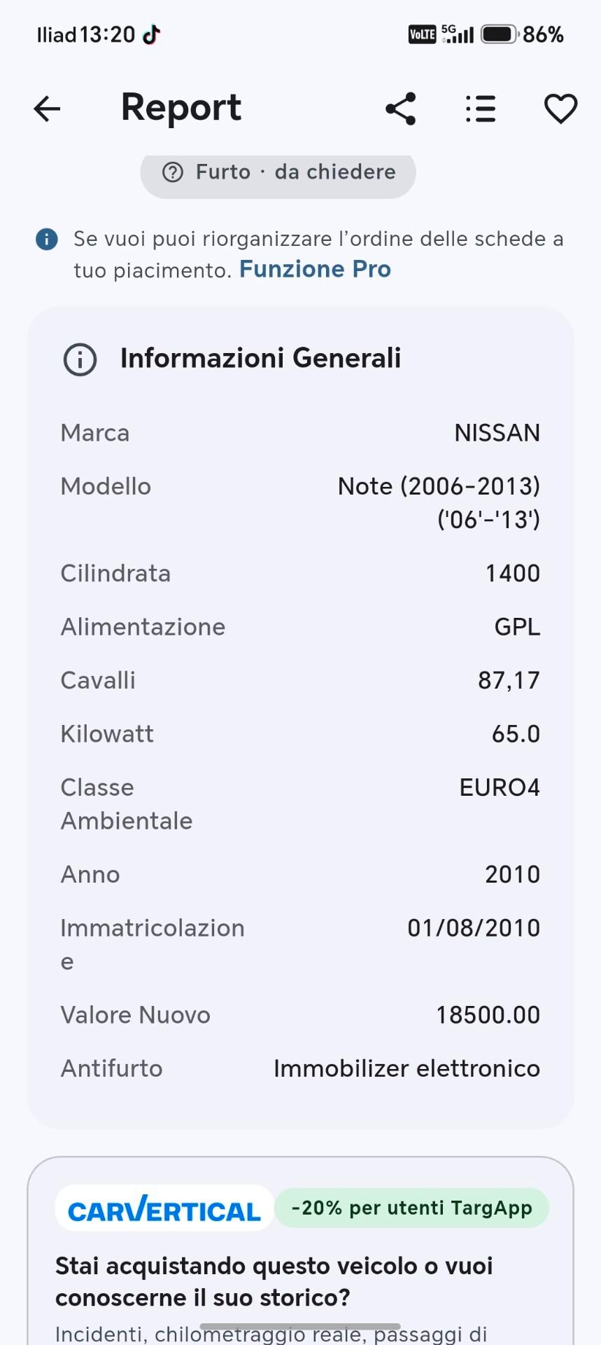 Nissan Note 1.4 16V GPL Eco Acenta