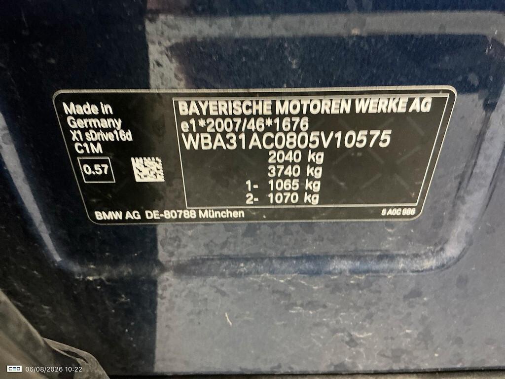 BMW X1 16D 115CV STEPTRONIC S-DRIVE BUSINESS ADVANTAGE ( CRUISE - PELLE - NAVI - PARK ASSISTANT - TELECAMERA POST. - CERCHI 17 )