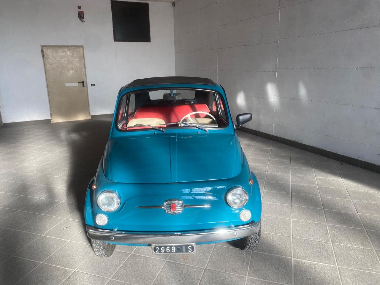 FIAT 500 F (1970) - BLU TURCHESE - CON TARGHE E LIBRETTO ORIGINALI