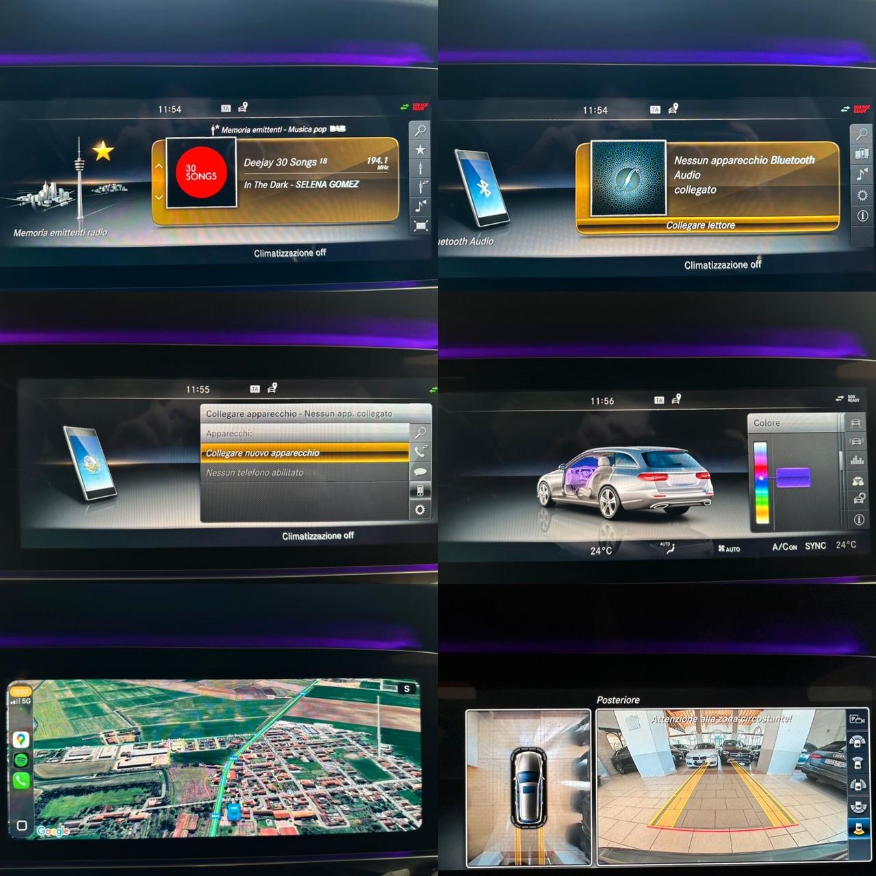 MERCEDES E 220 SW d PREMIUM PLUS AMG LUCI AMBIENTE*TETTO*CARPLAY