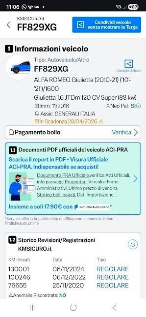 Alfa Romeo Giulietta 1.6 JTDm 120 CV