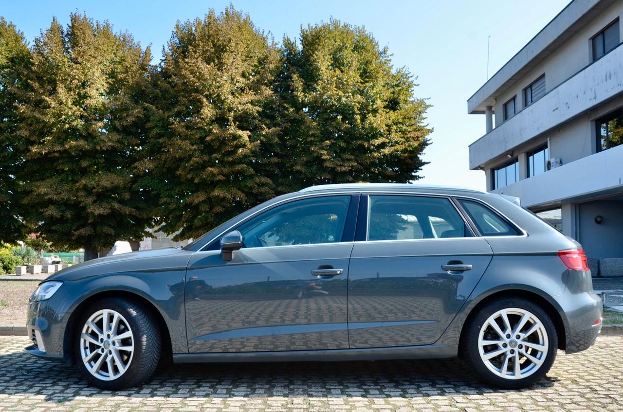 AUDI A3 SPORTBACK 2.0 TDI SPORT 150cv S-TRONIC, EURO 6D, HI-FI PREMIUM, FULL LED, NAVI, APPLE ANDROID, PERMUTE