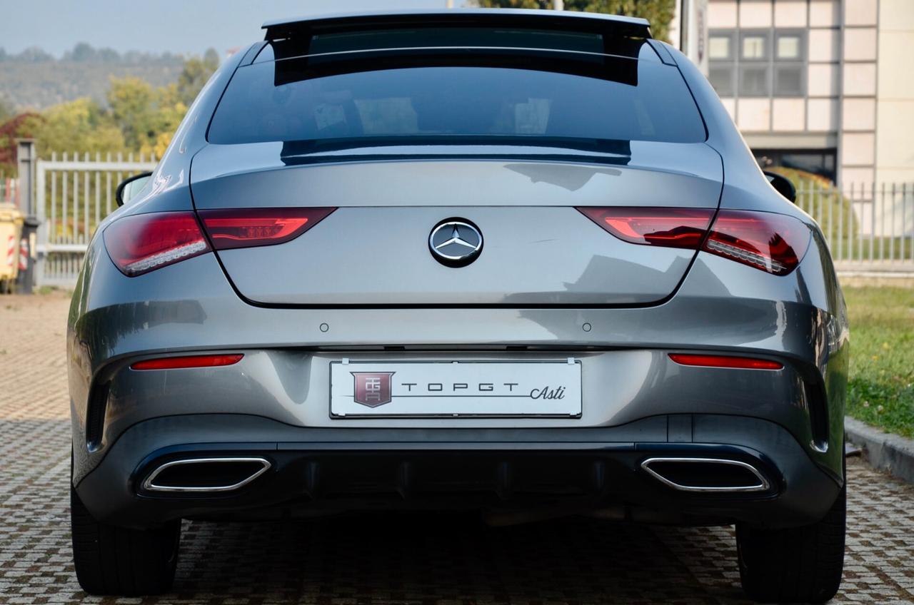 MERCEDES-BENZ CLA 200d COUPE PREMIUM AMG LINE 150cv AUTO, SERVICE CON FATTURE, EURO 6D, TETTO, HI-FI BURMESTER, NIGHT PACK, FARI MULTIBEAM, LUCI A 64 COLORI, RETRO 360°, PERMUTE