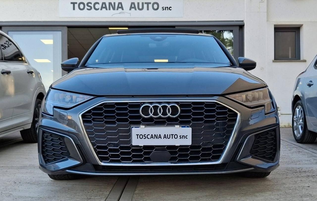 Audi A3 30 TFSI S line edition tetto panoramico full