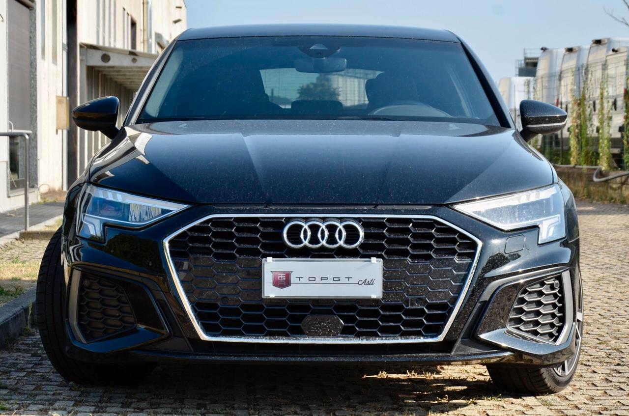 AUDI A3 SPORTBACK 35 2.0 TDI S-LINE EDITION 150cv S-TRONIC, GARANZIA AUDI 3/27, SERVICE AUDI, FULL LED, APPLE ANDROID, 18", PERMUTE