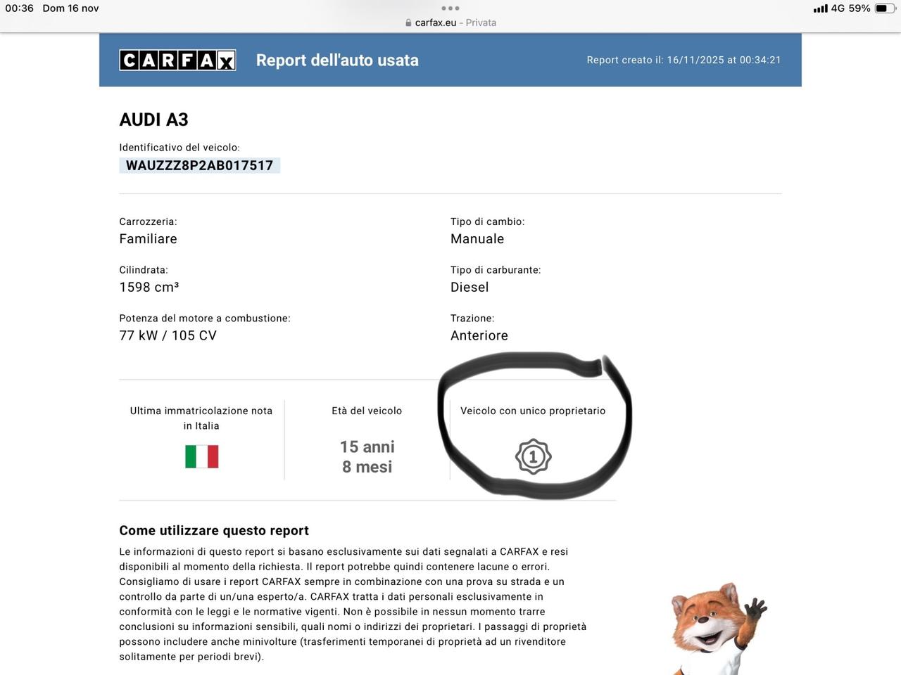 Audi A3 SPB 1.6 TDI 105 CV CR S tronic Ambition