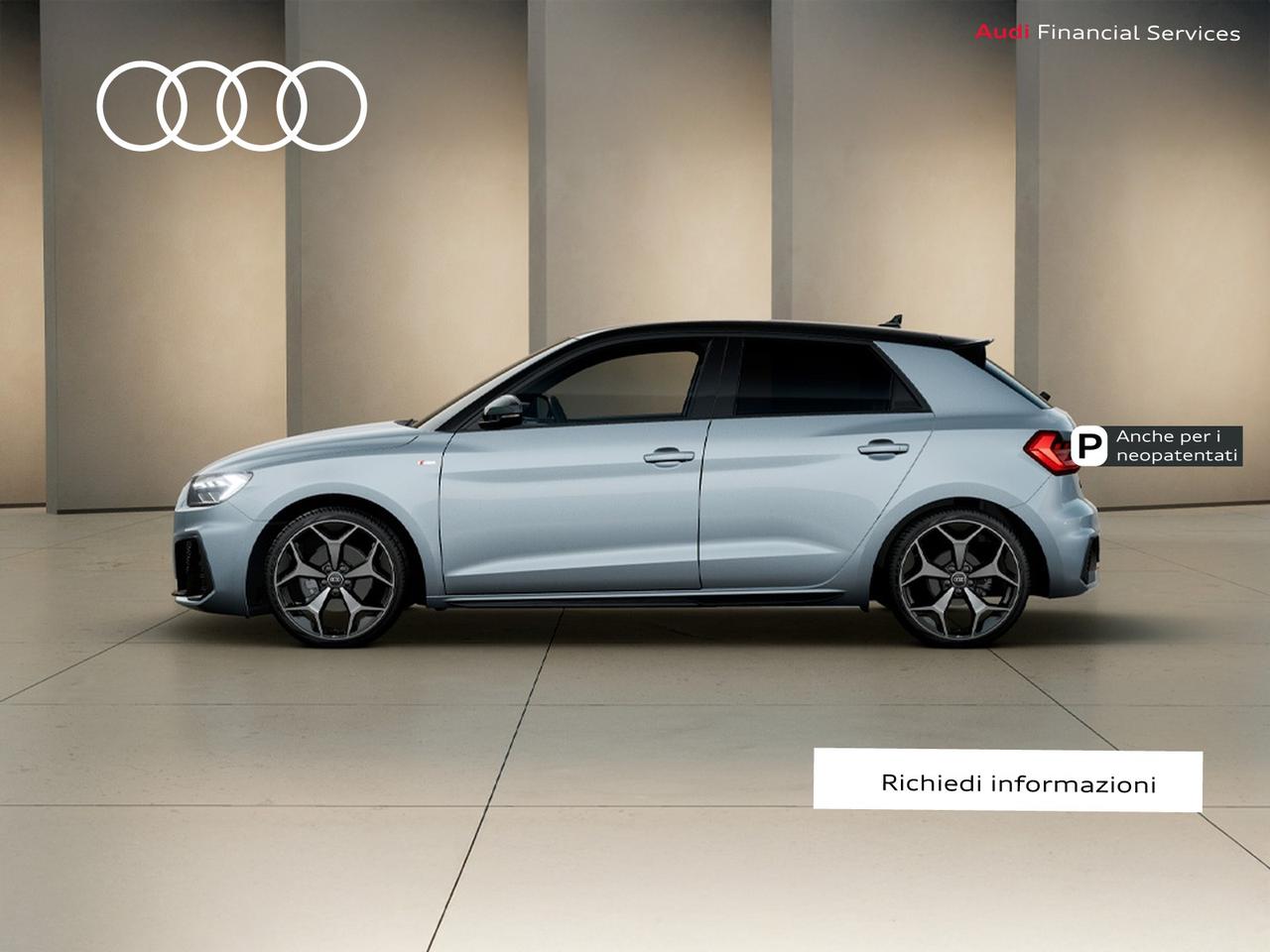 Audi A1 sportback 30 1.0 tfsi identity black 116cv s-tronic