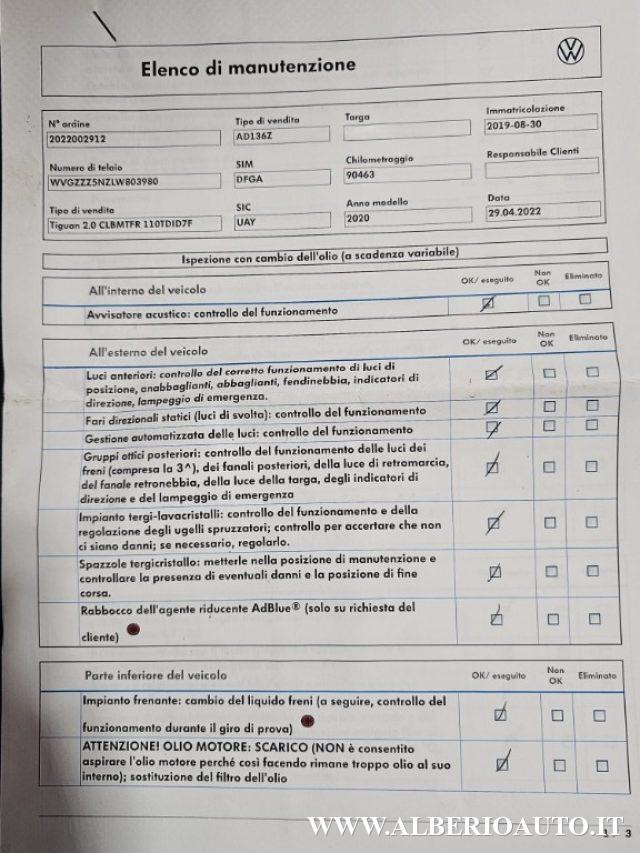 VOLKSWAGEN Tiguan 2.0 TDI SCR DSG Sport R-line BlueMotion Technology