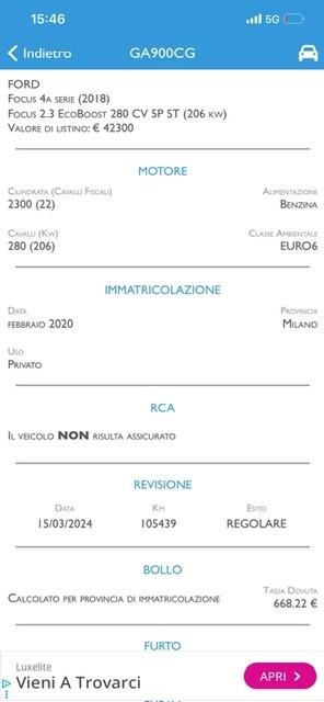 Ford Focus 2.3 EcoBoost 280 CV 5p. ST