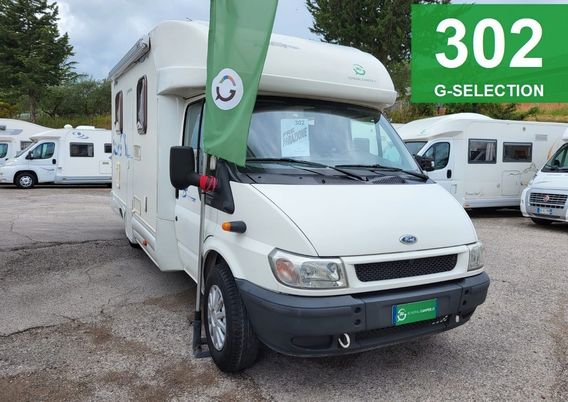 CAMPER BLUCAMP FORD SEMINTEGRALE LETTO FRANCESE TRAZIONE POSTERIORE GANCIO TRAINO GENERALI CAMPER