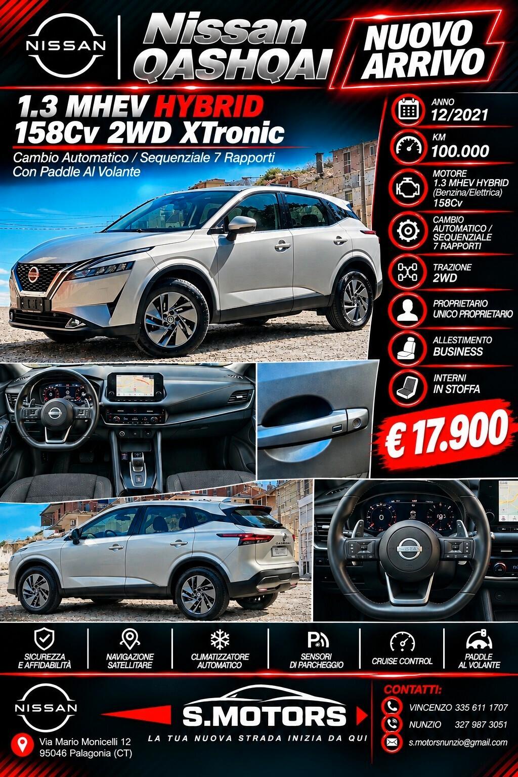 Nissan Qashqai 1.3 Hybrid 158Cv Solo 100.000Km-2022