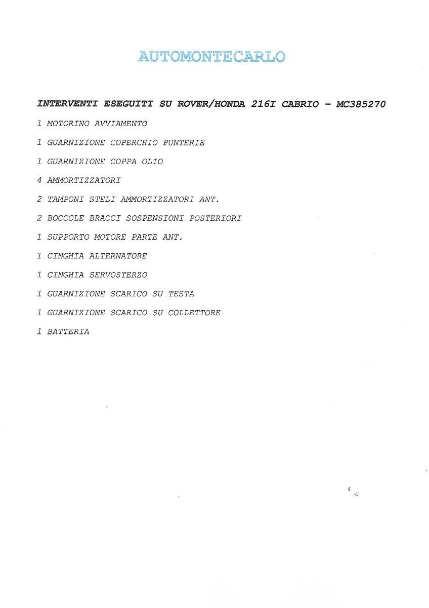 Rover 200 216i 16V cat Cabriolet