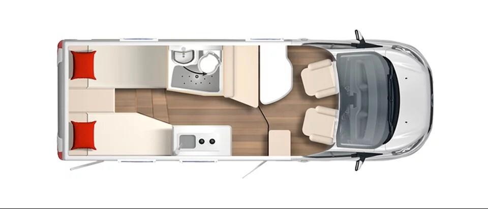 Bürstner Lineo T 620G Letti gemelli e garage