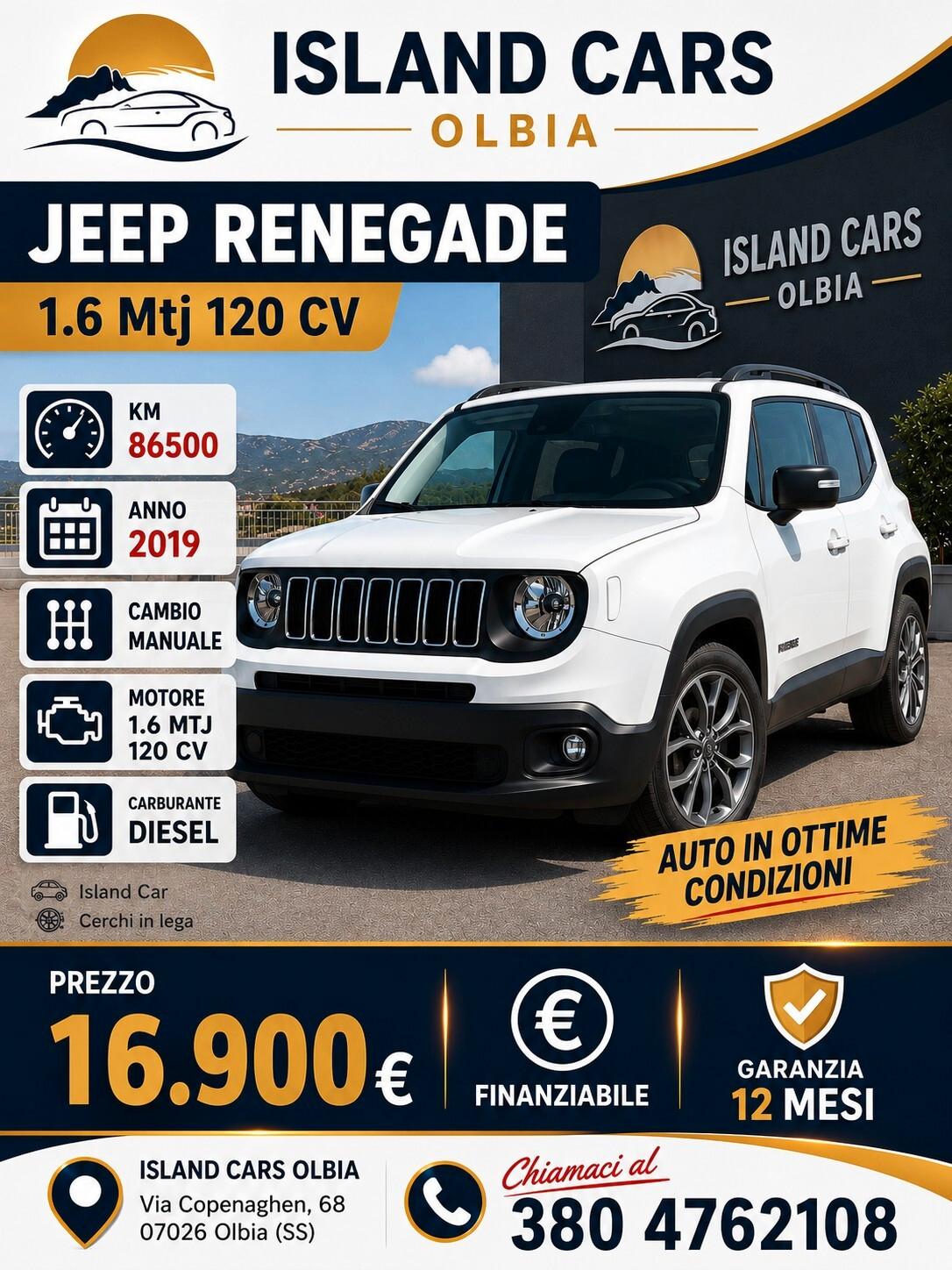 JEEP RENEGADE 1.600 Mjt 120 CV LIMITED