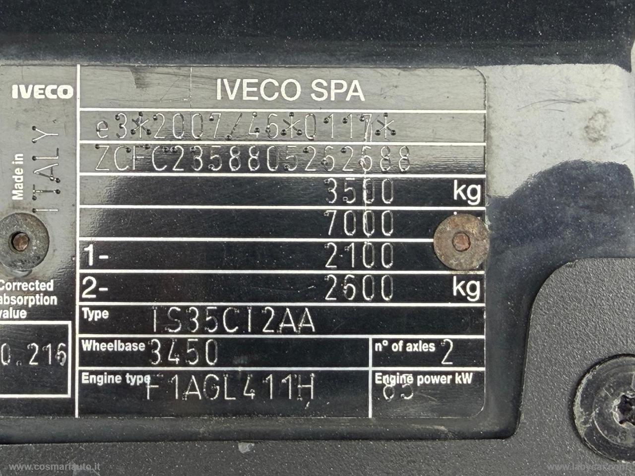 Daily 35C12 2.3 HPT CASSA IFAC FRIGO THERMO KING V300