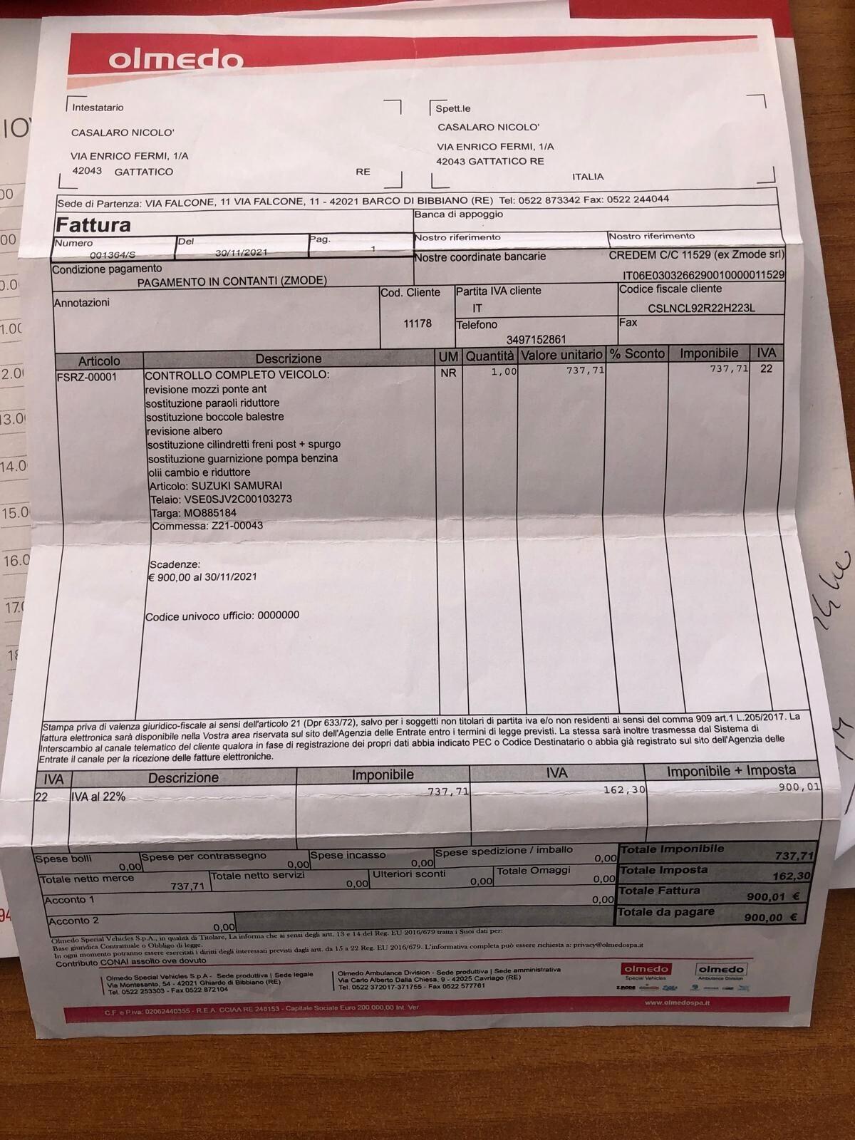 Suzuki SJ 410 Samurai 1.0 Berlina 4 POSTI CON MOTORE REVISIONATO A FEBBRAIO 2026!!!!