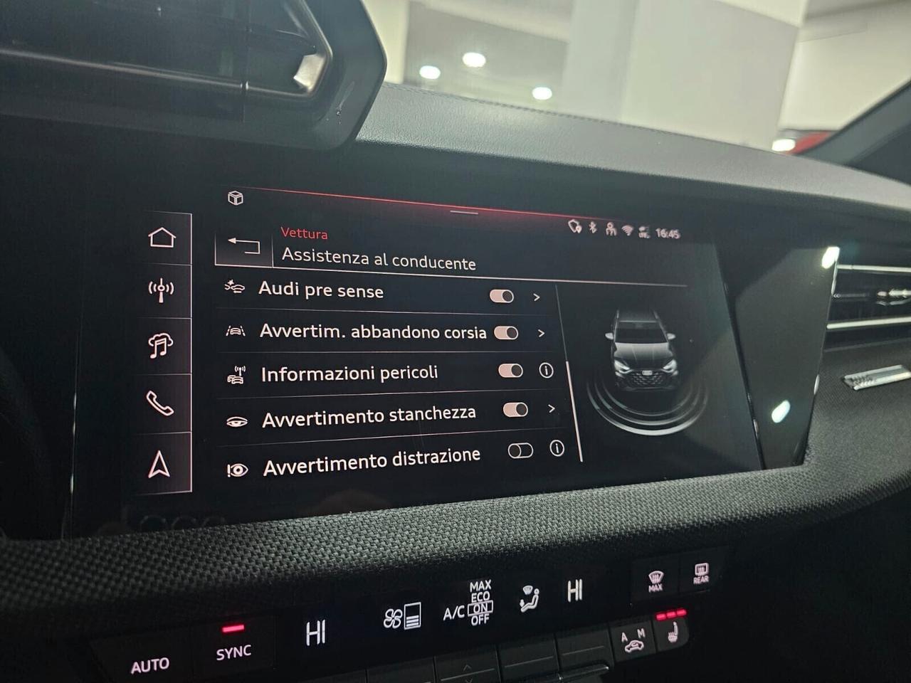 NUOVA AUDI A3 SPORTBACK SPB S-LINE 35TDI 150CV S-TRONIC BLACK -LUCI- SONOS- SEDILI ELETTRICI-RISCALDATI-MASSAGGIANTI