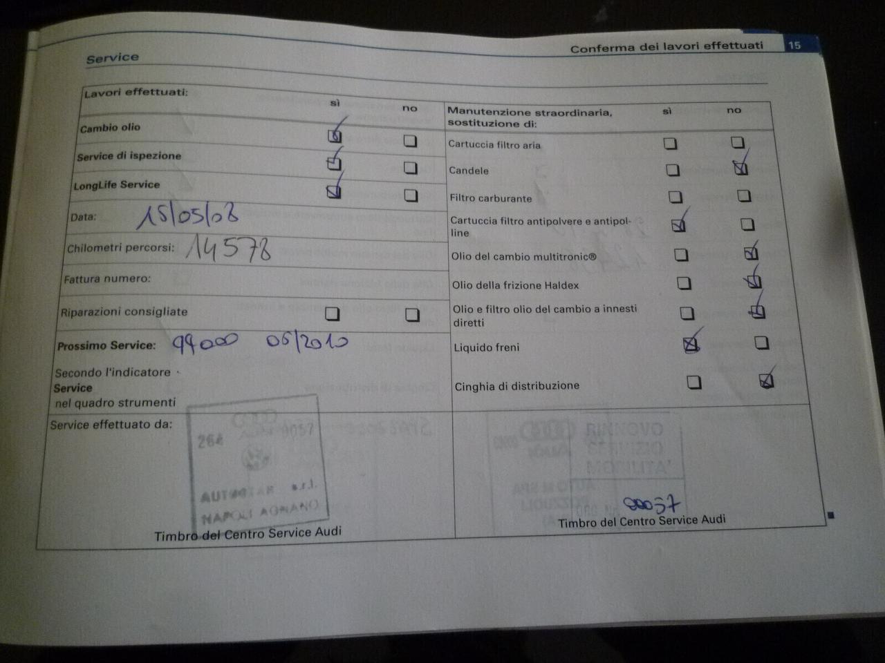 AUDI A3 SPBACK 2.0 16V TDI MAPPATA 04/2006