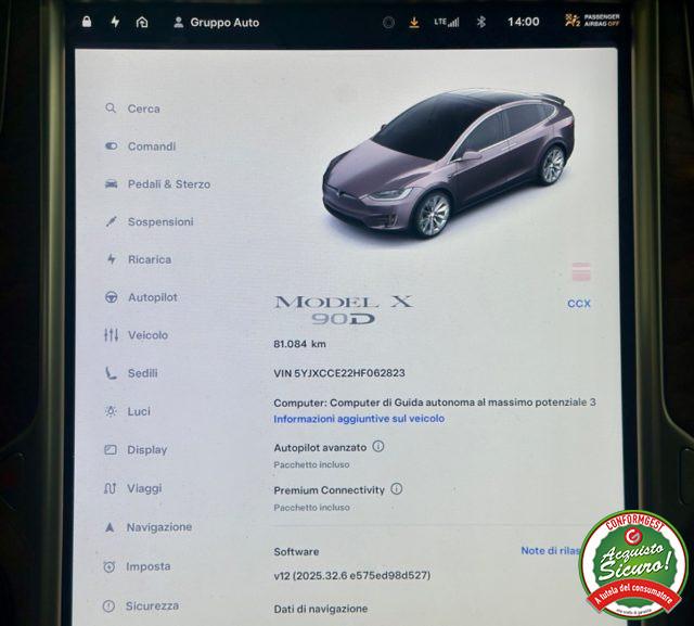 TESLA Model X 90kWh Dual Motor *7 POSTI*UNICO PROPRIETARIO*