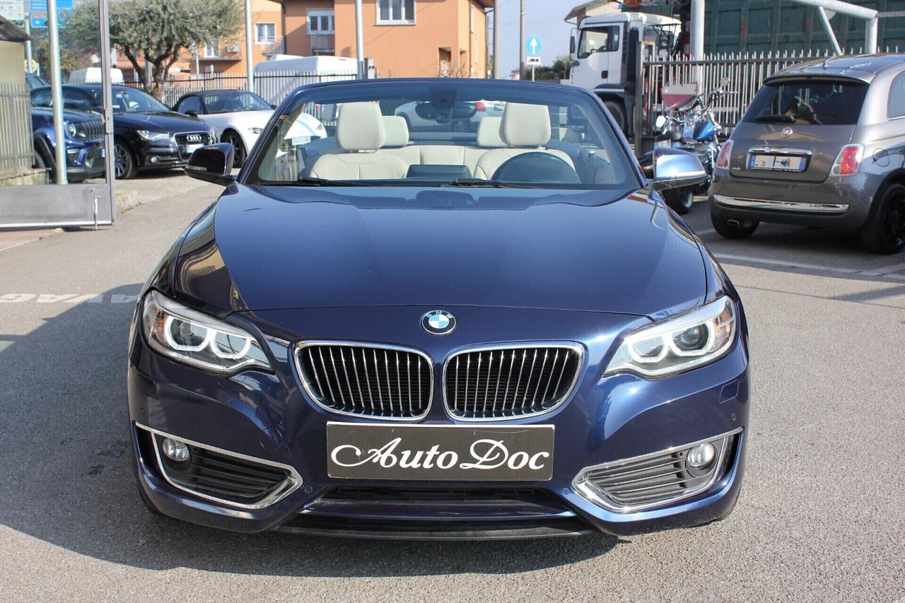 Bmw 220 d CABRIO LUXURY STEPTRONIC SPORT SENSORI ANT/POST