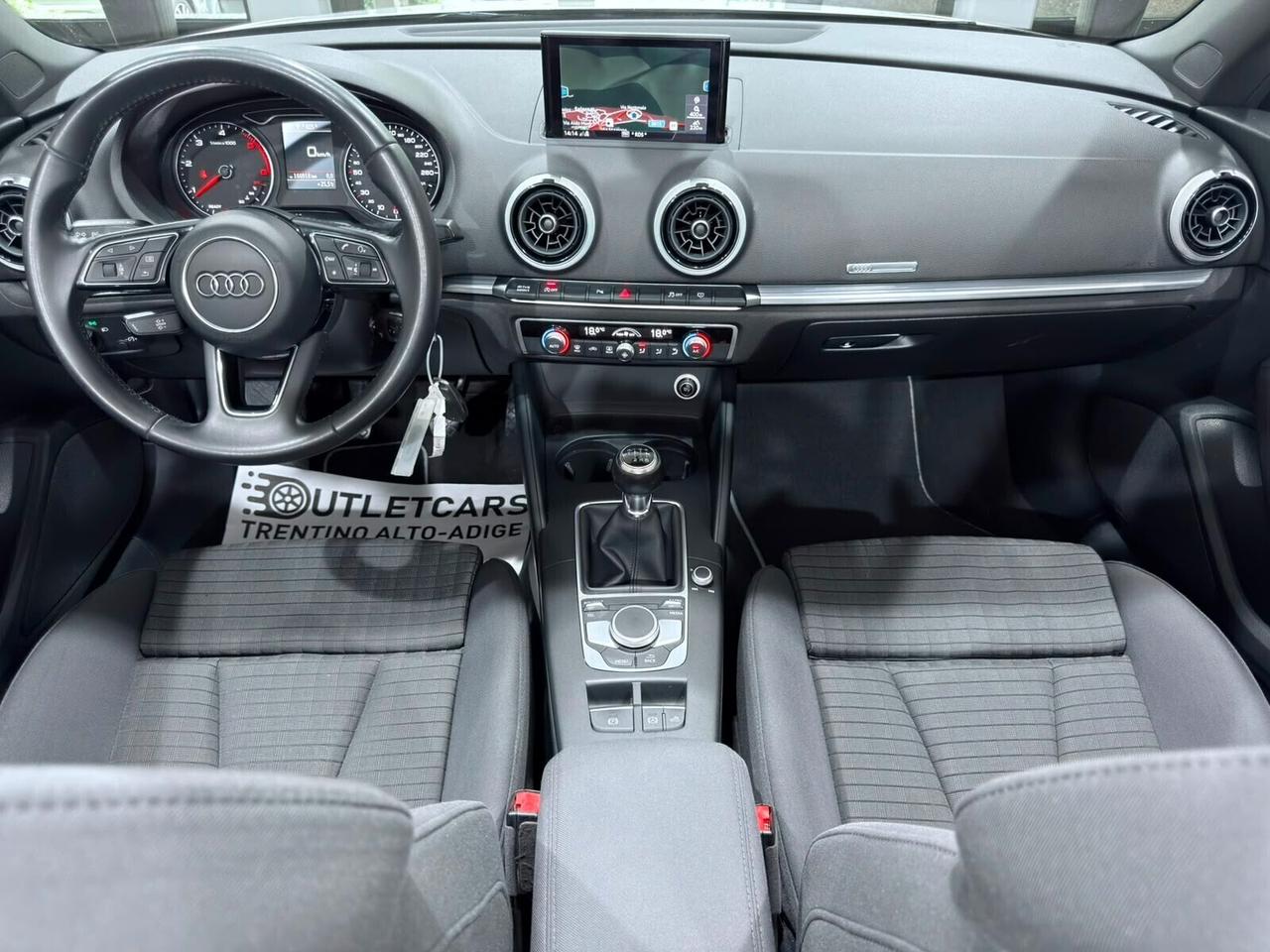 AUDI A3 CABRIO 1.6TDI 116CV SPORT 2018 LED/SENSORI